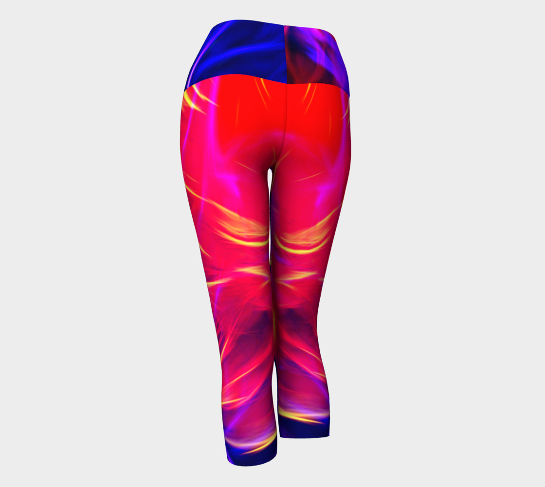 Electrified Dahlia Yoga Capris preview #3