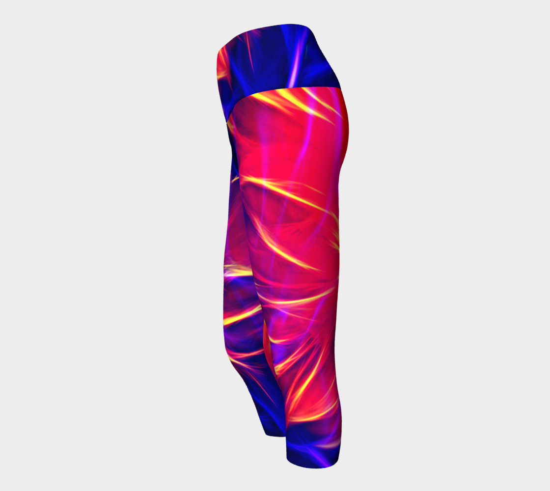 Electrified Dahlia Yoga Capris preview #2