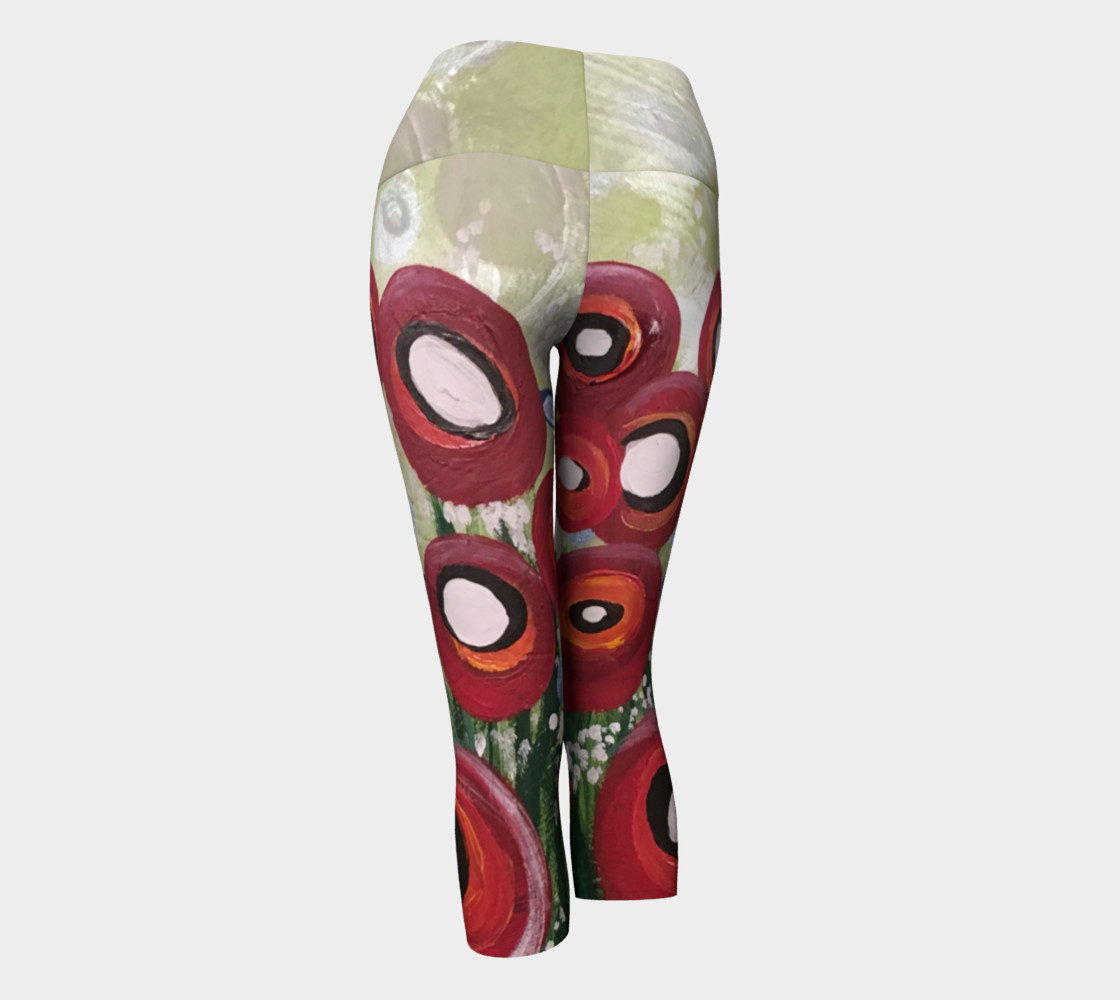 Whimsical Poppy Yoga Capris preview #3
