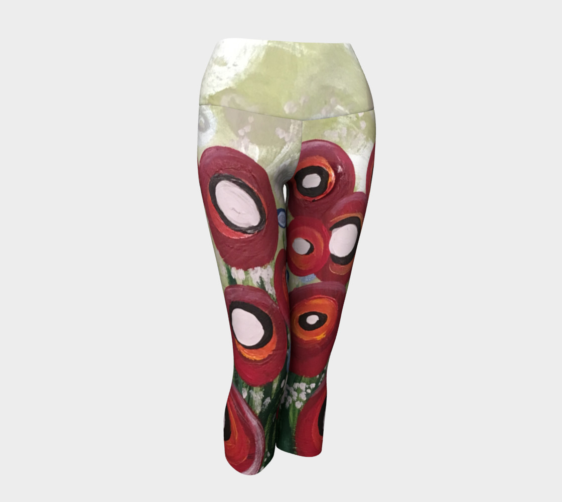 Whimsical Poppy Yoga Capris preview #1