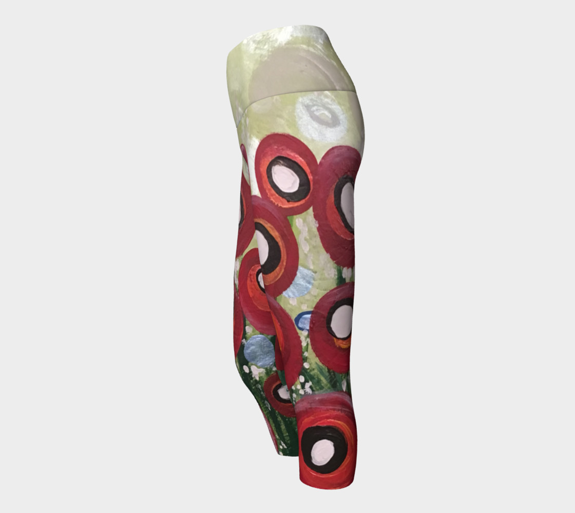 Whimsical Poppy Yoga Capris preview #2