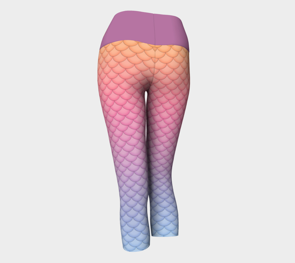 Rainbow Mermaid Yoga Capris preview #3