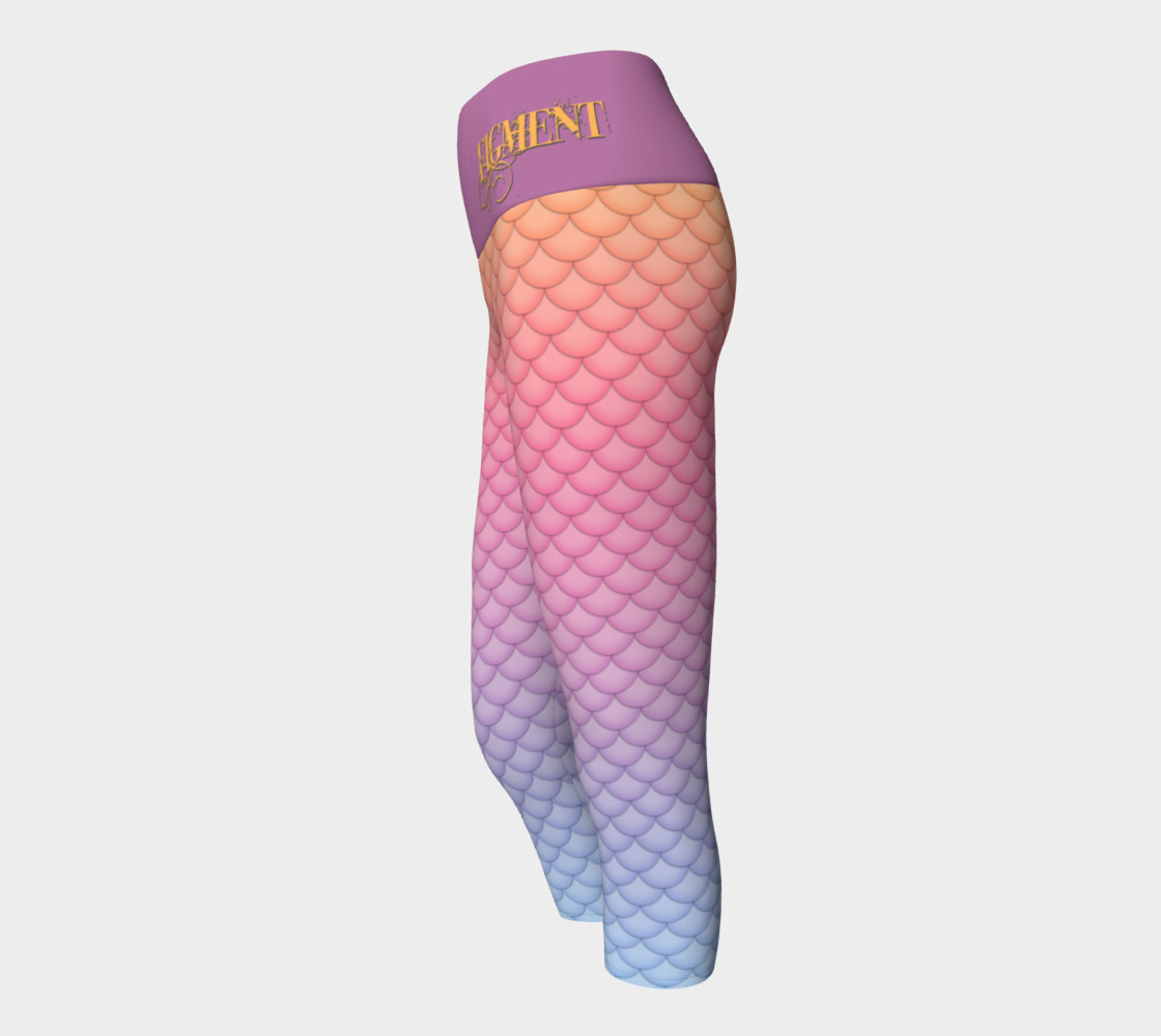 Rainbow Mermaid Yoga Capris preview #2