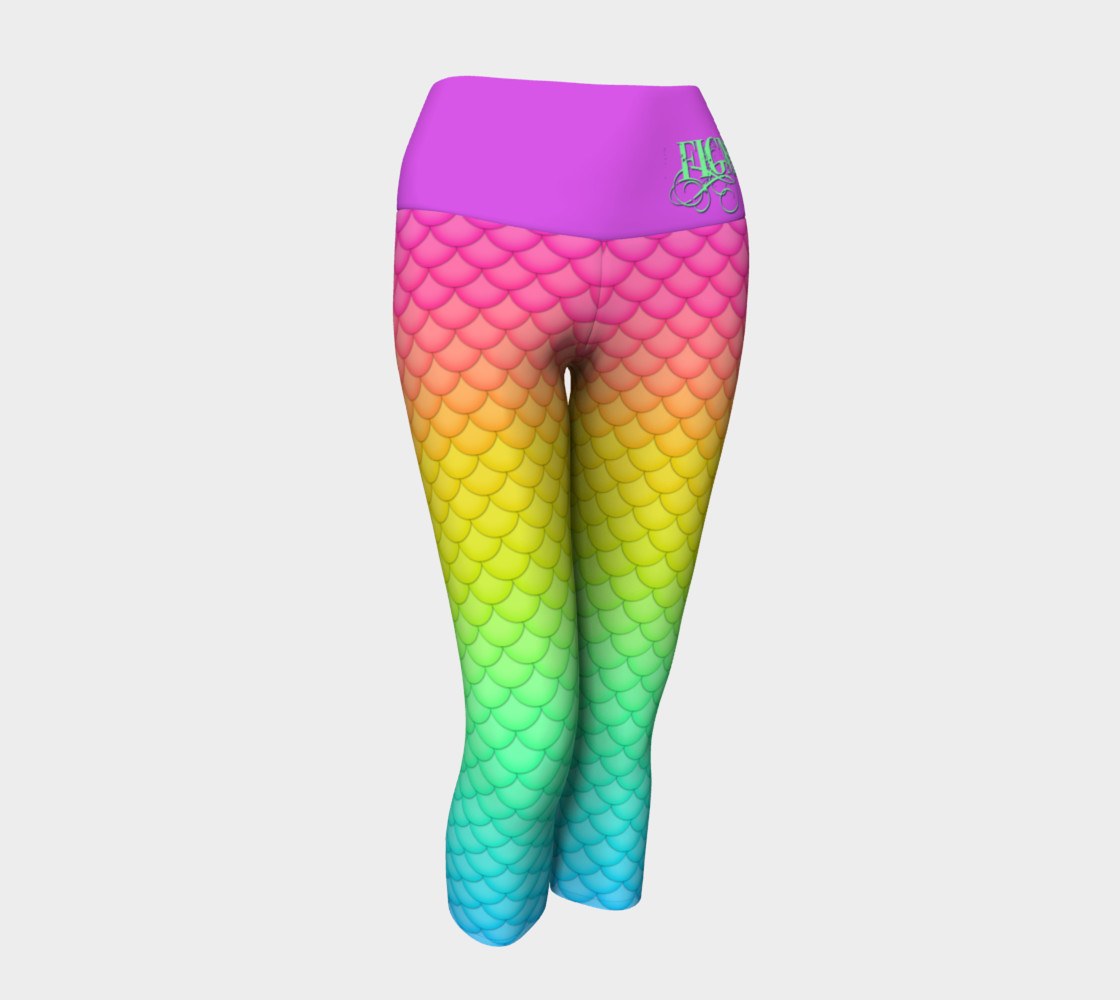 Neon Mermaid Yoga Capris preview #1