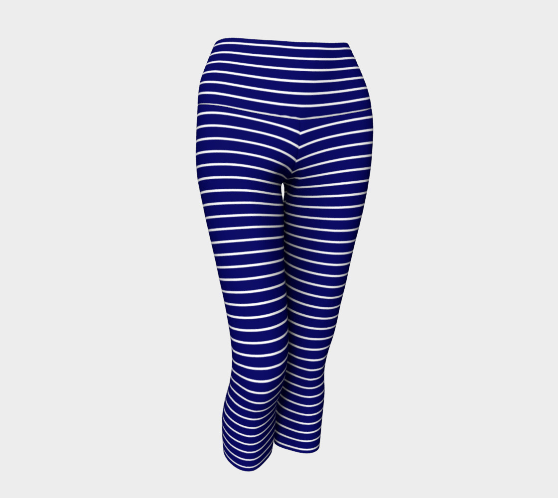 navy yoga capris