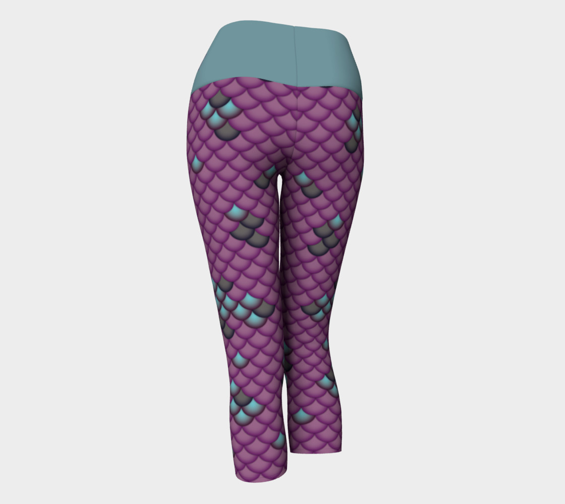 Purple Dark Mermaid Yoga Capris preview #3