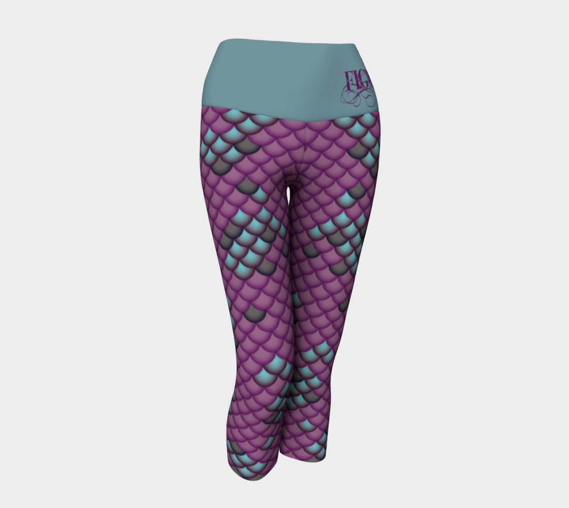 Purple Dark Mermaid Yoga Capris preview #1