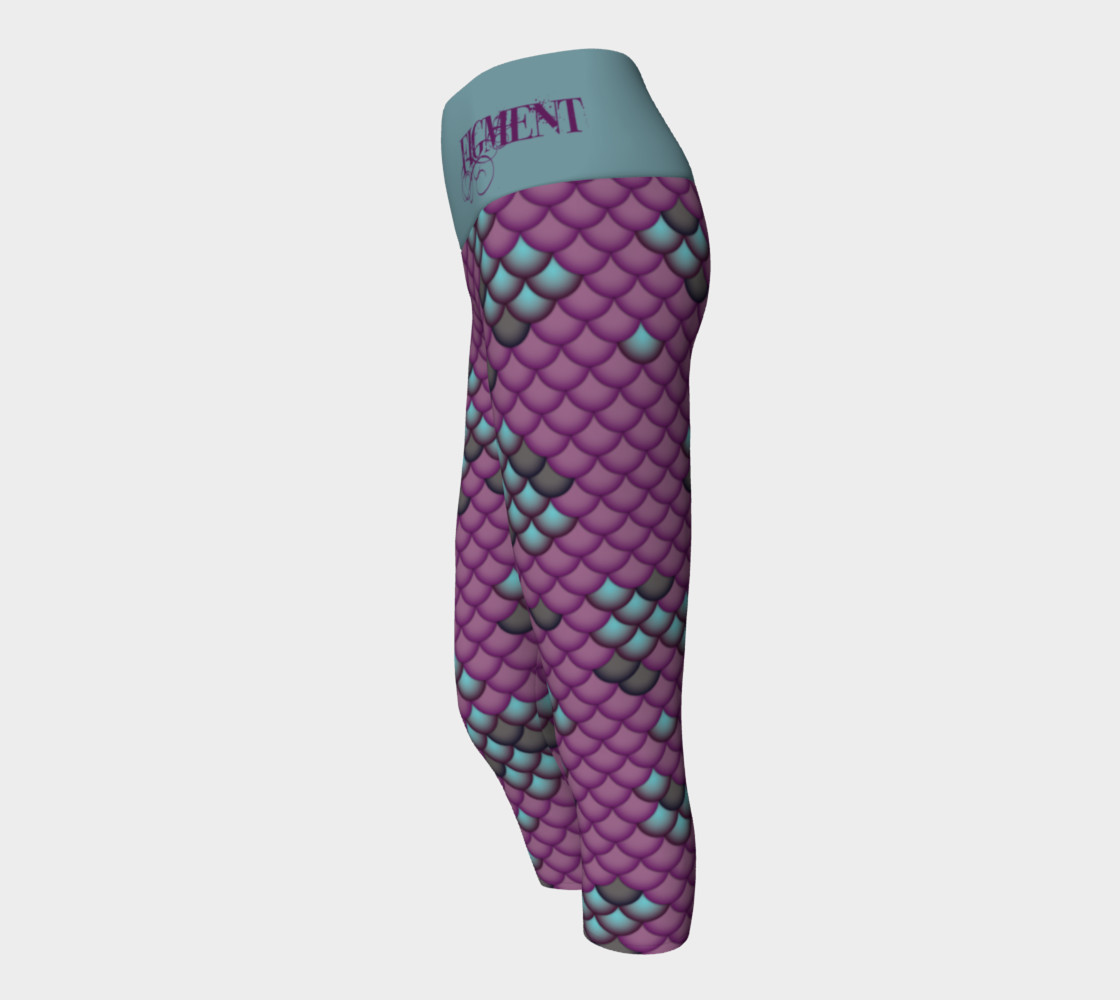 Purple Dark Mermaid Yoga Capris preview #2