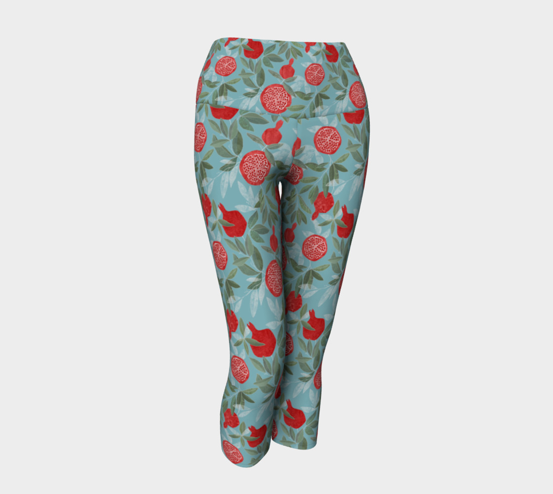 Red pomegranates on sky blue preview #1