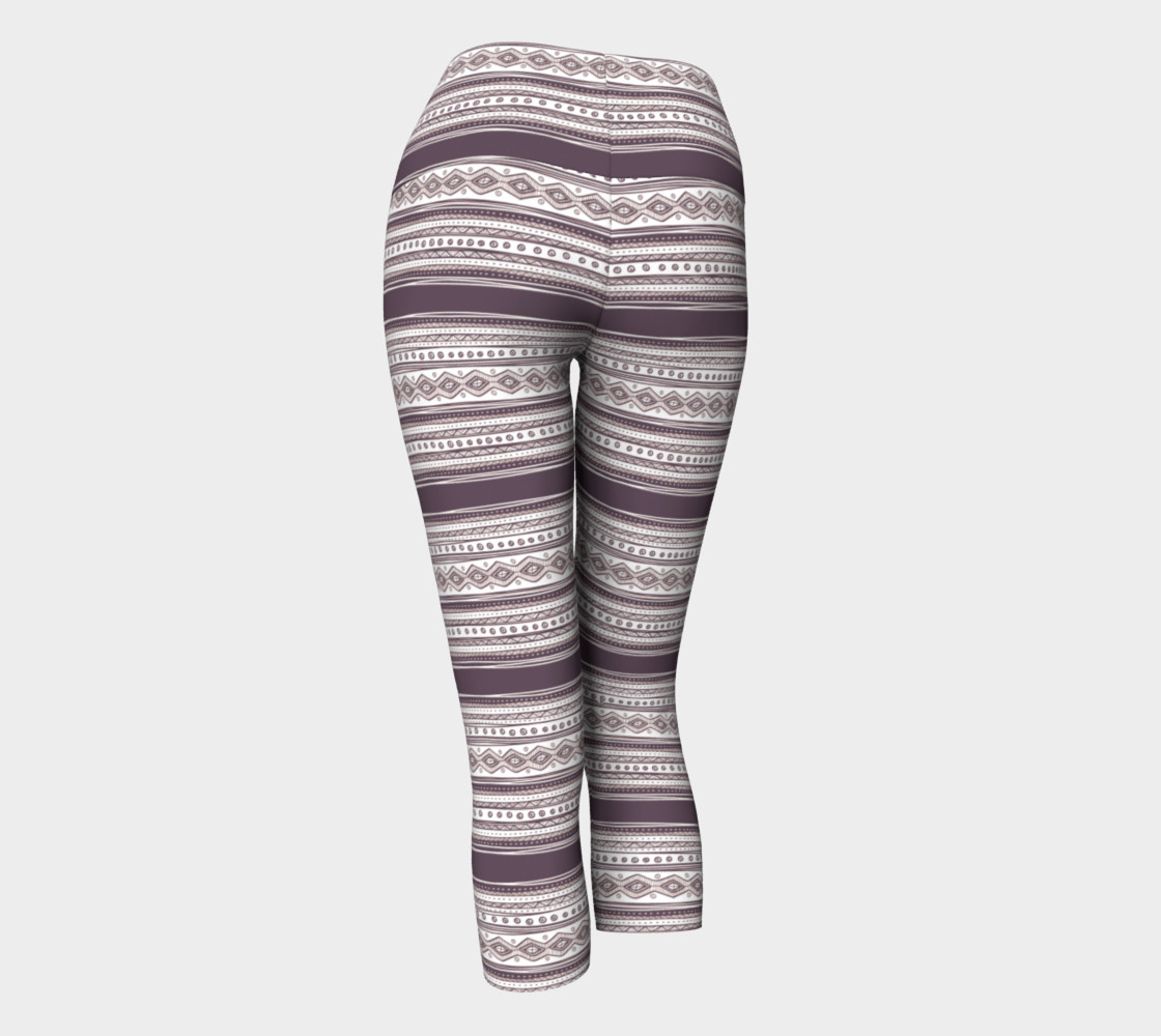 Lilac Pattern Yoga Capris preview #3