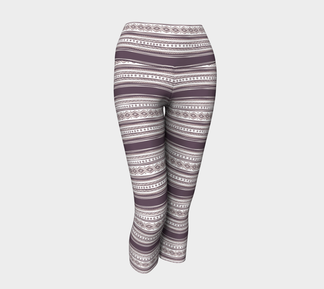 Lilac Pattern Yoga Capris preview #1