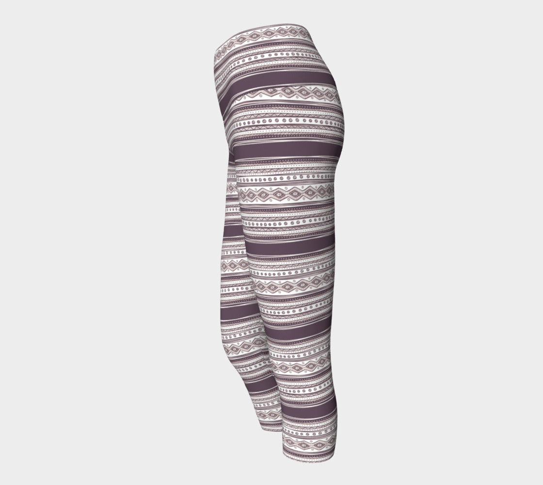 Lilac Pattern Yoga Capris preview #2