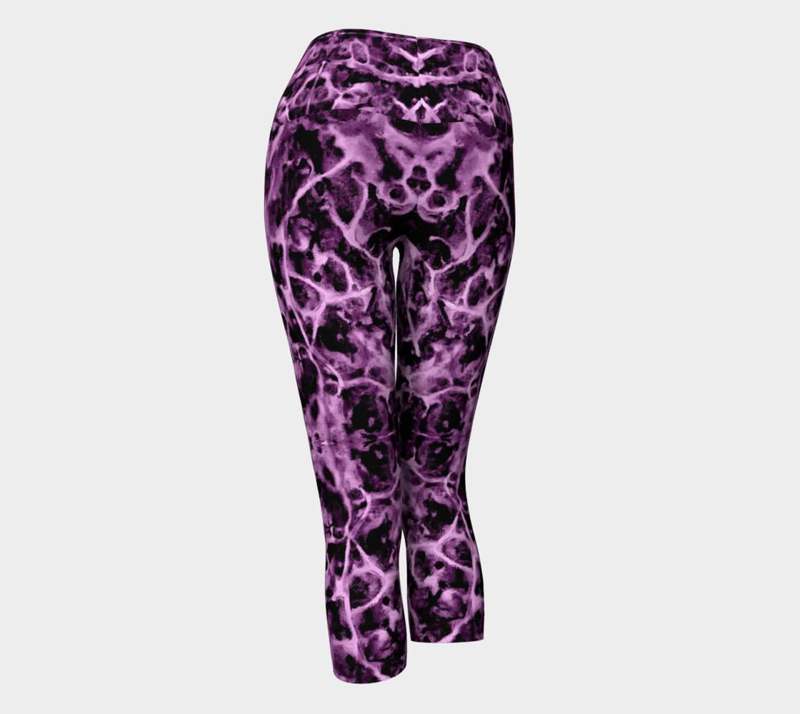 Tanzanite Marble Mosaic Yoga Capris preview #3