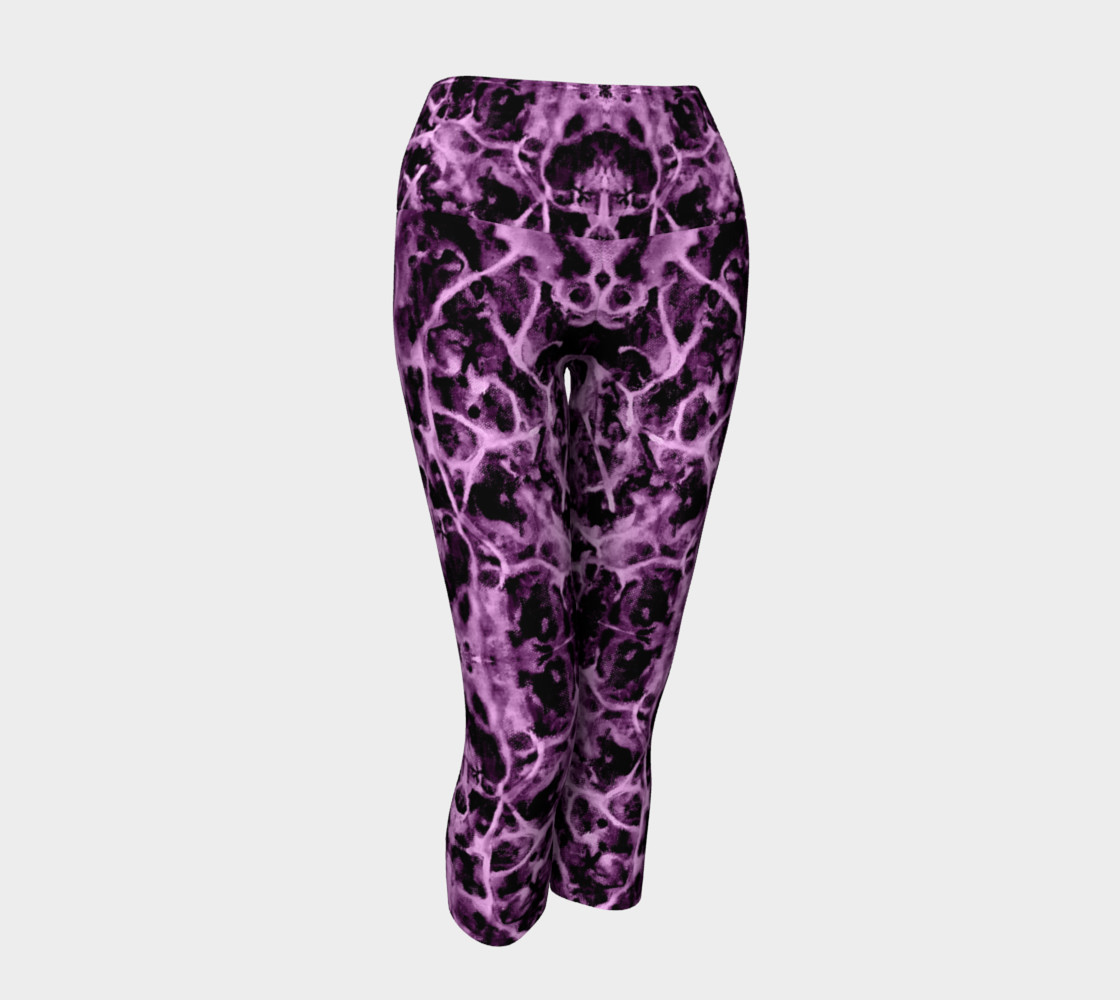 Tanzanite Marble Mosaic Yoga Capris preview #1