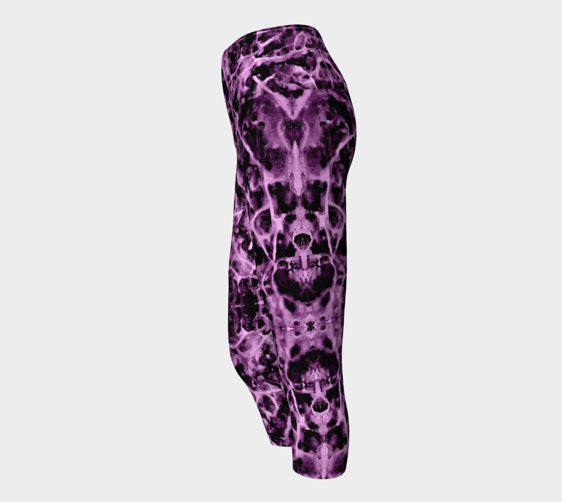 Tanzanite Marble Mosaic Yoga Capris preview #2