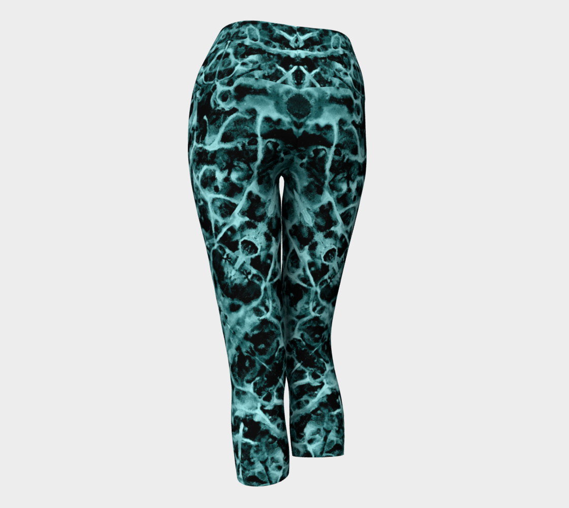 Malachite Marble Mosaic Yoga Capris II preview #3