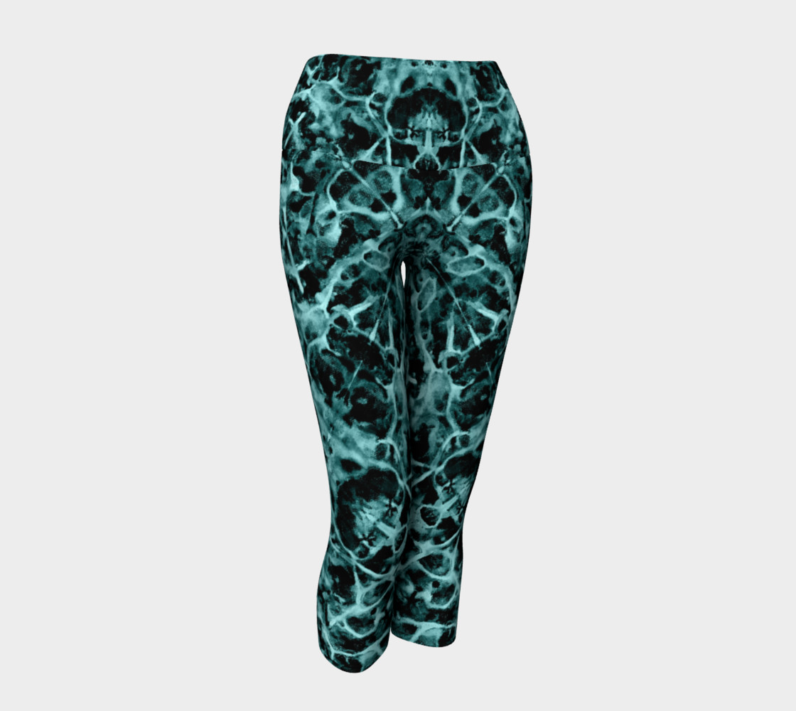 Malachite Marble Mosaic Yoga Capris II preview #1