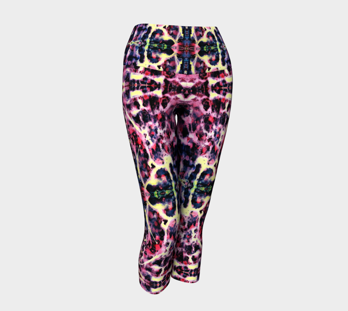 Amethyst Marble Cross Yoga Capris preview #1