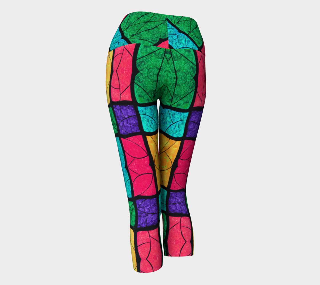 Nouveau Stained Glass Yoga Capris preview #3