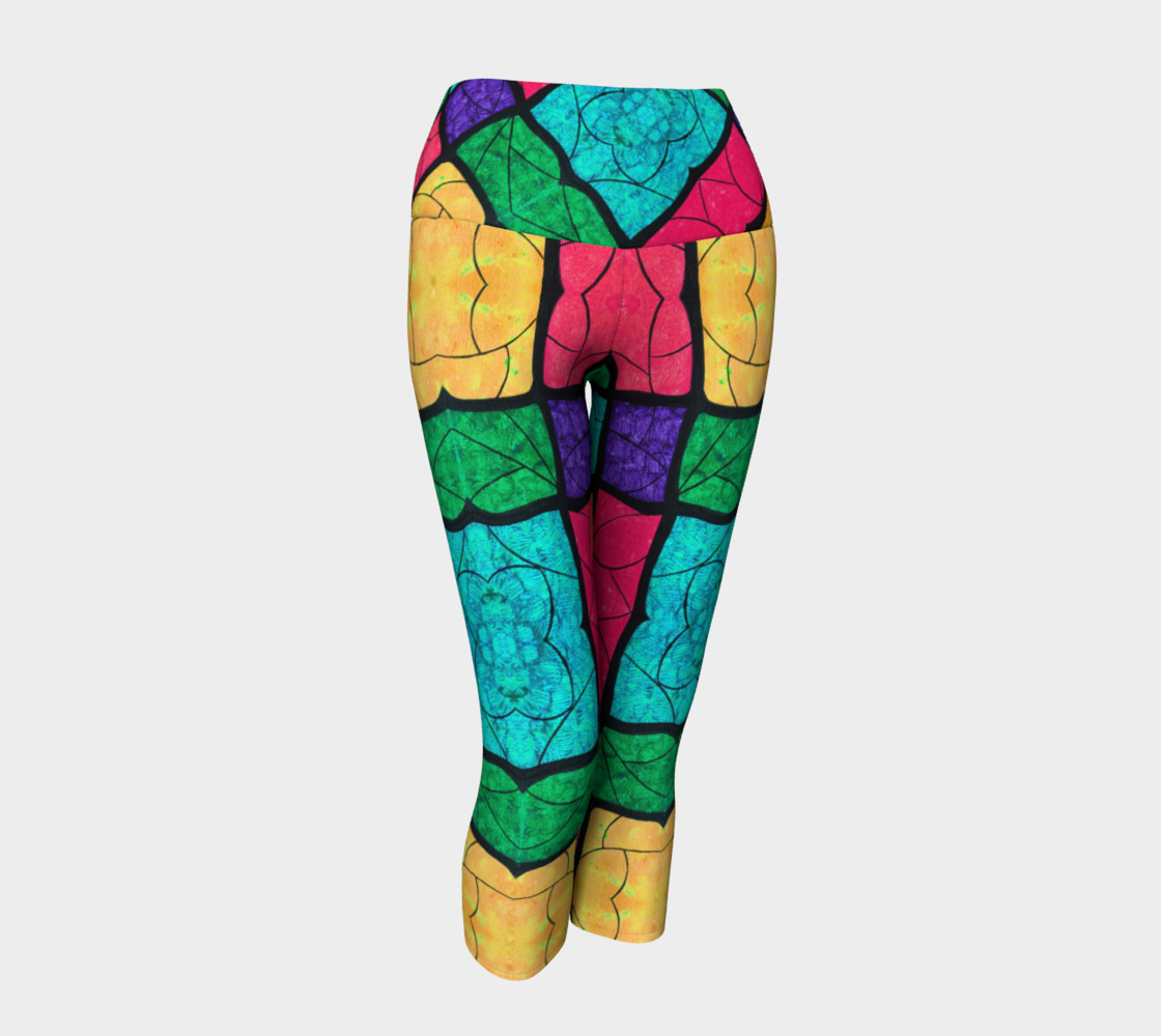 Nouveau Stained Glass Yoga Capris preview #1