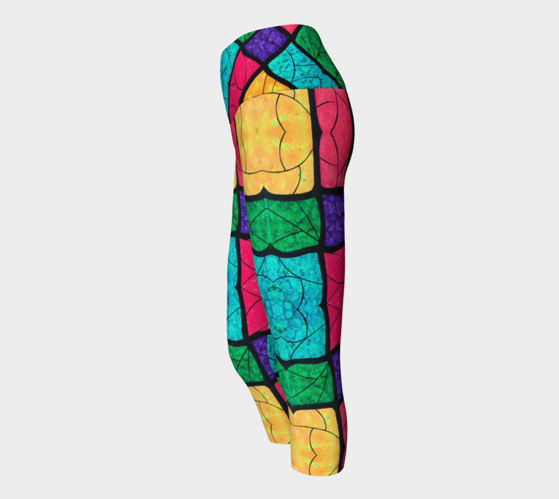 Nouveau Stained Glass Yoga Capris preview #2