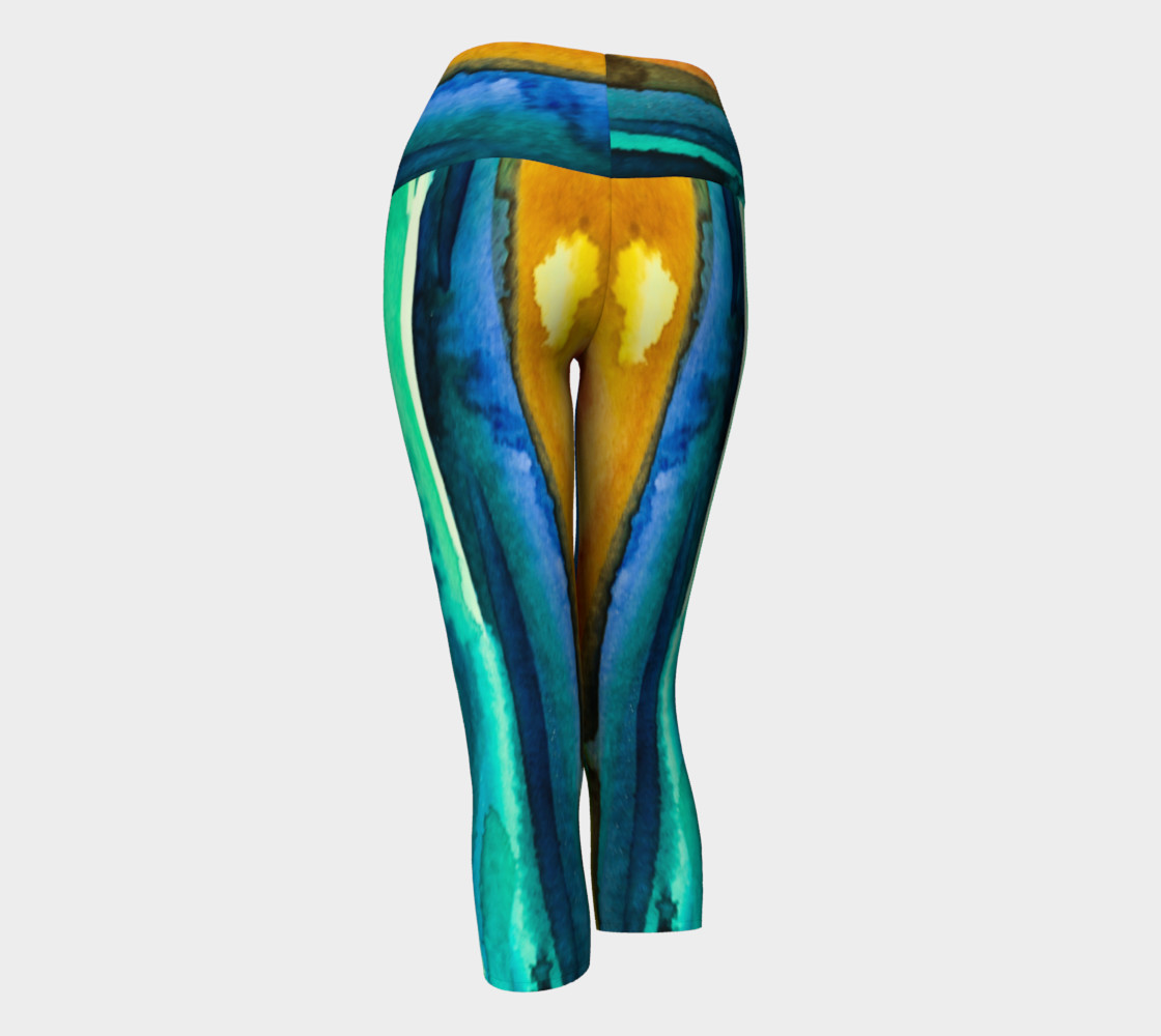 Watercolor Fashion Yoga Capris preview #3