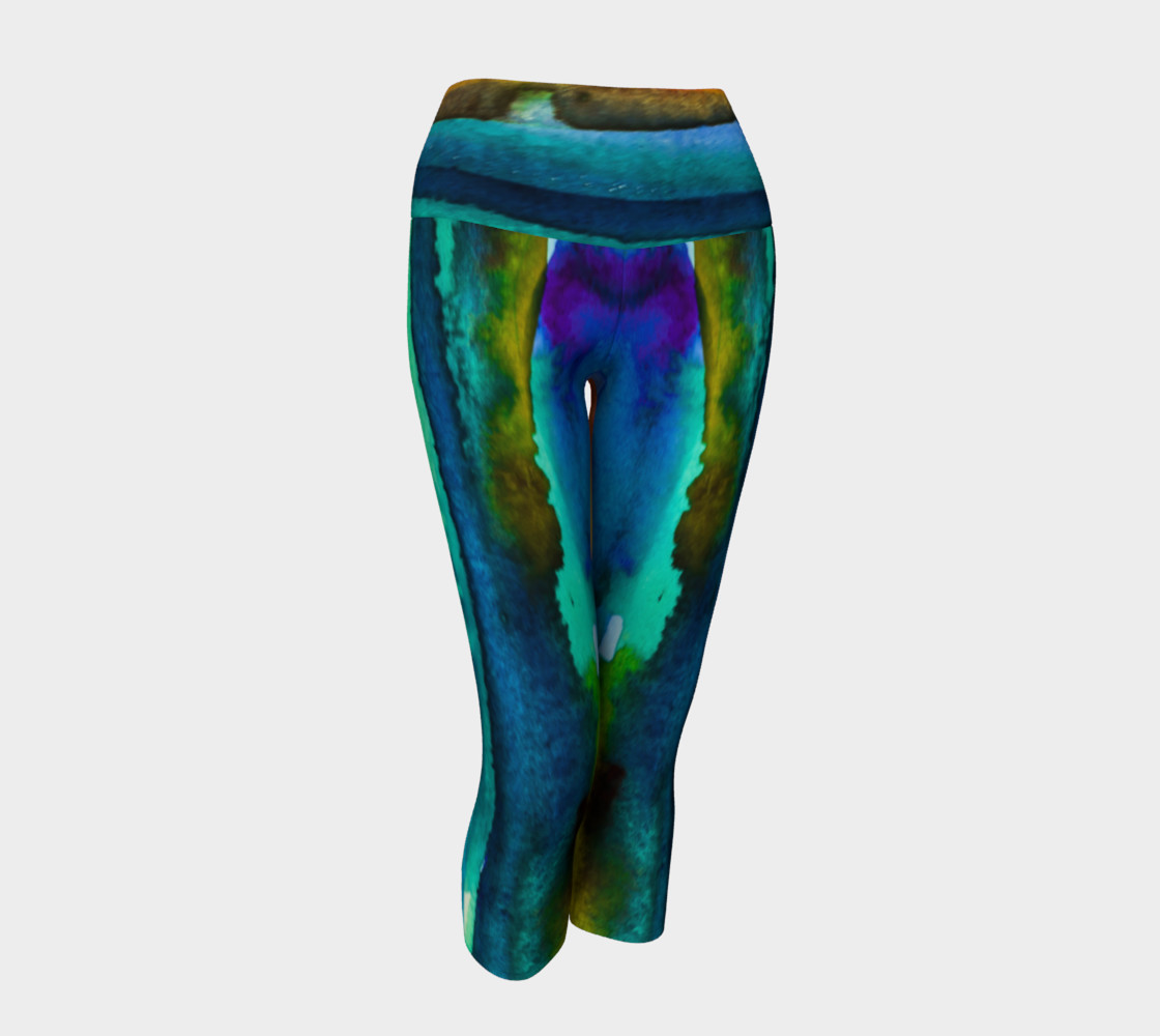 Watercolor Fashion Yoga Capris preview #1