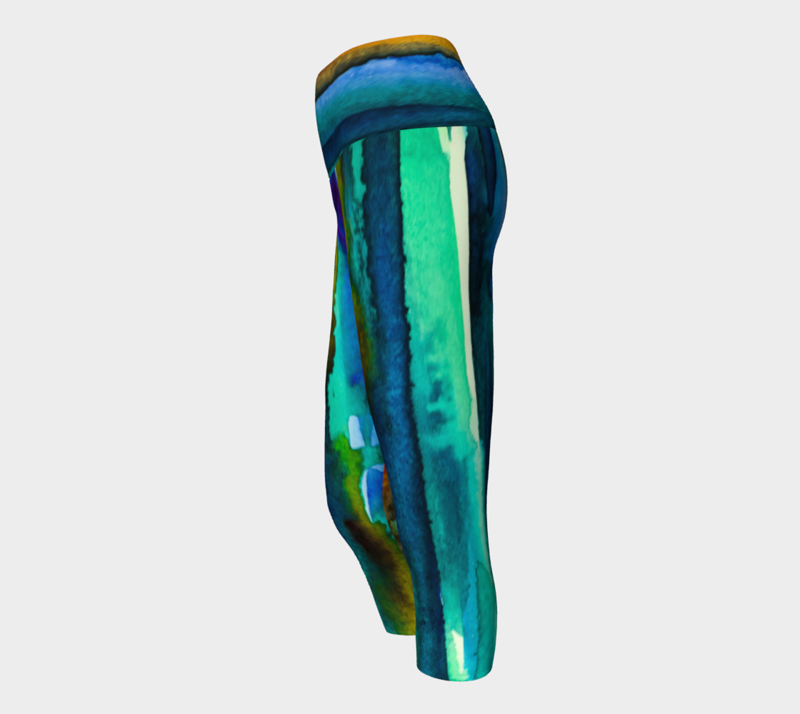 Watercolor Fashion Yoga Capris preview #2