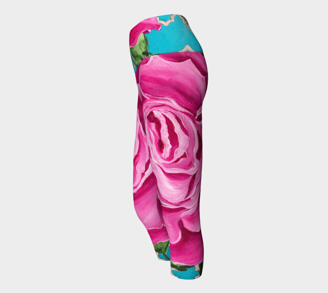 Mother's Day Roses Yoga Capris preview #2