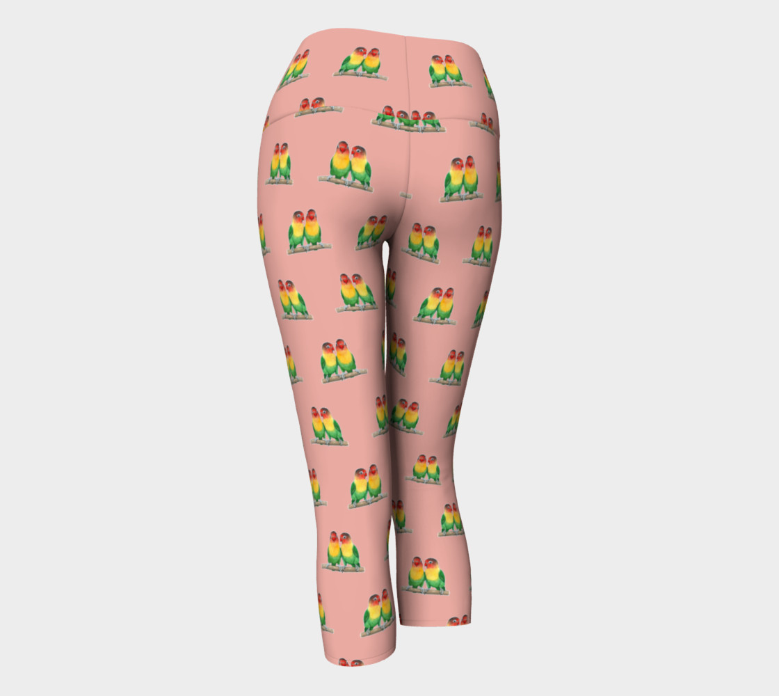 Fischer's lovebirds pattern Yoga Capris preview #3