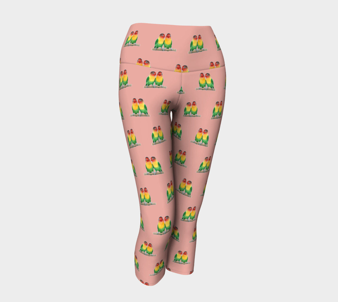 Fischer's lovebirds pattern Yoga Capris preview #1