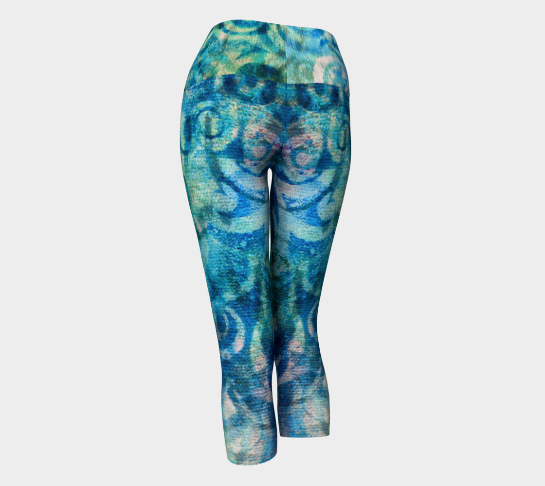 Blue Swirl 2 Yoga Capris preview #3