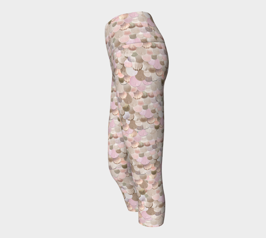 MERMAID SHELLS ROSEGOLD & CORAL YOGA CAPRI by Monika Strigel preview #2