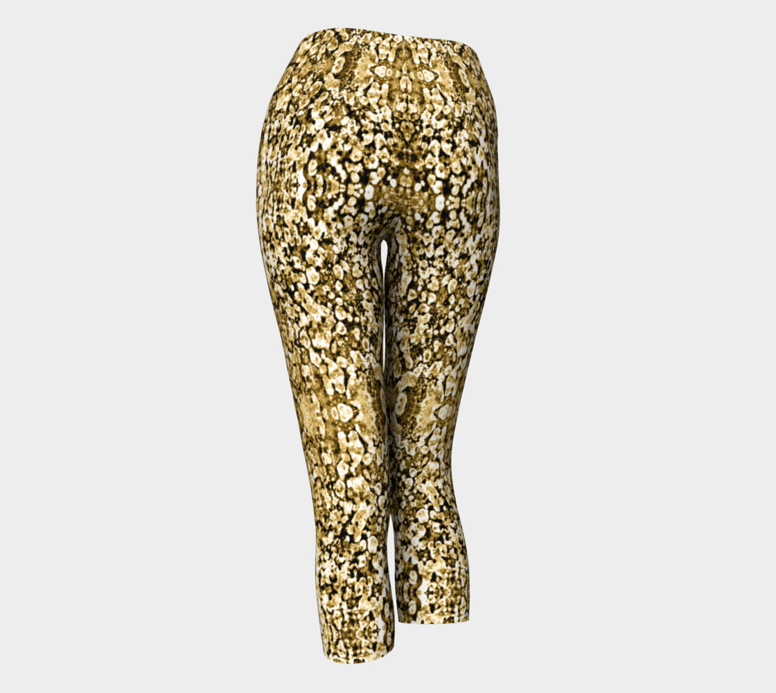 Gold Stone Mosaic Yoga Capris preview #3