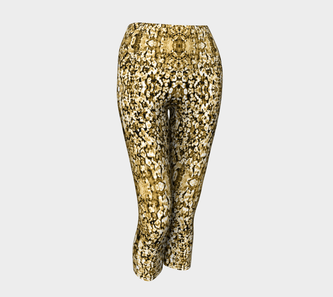 Gold Stone Mosaic Yoga Capris preview #1