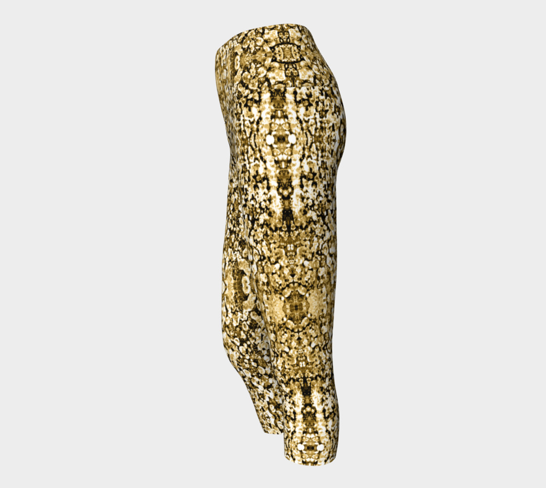 Gold Stone Mosaic Yoga Capris preview #2