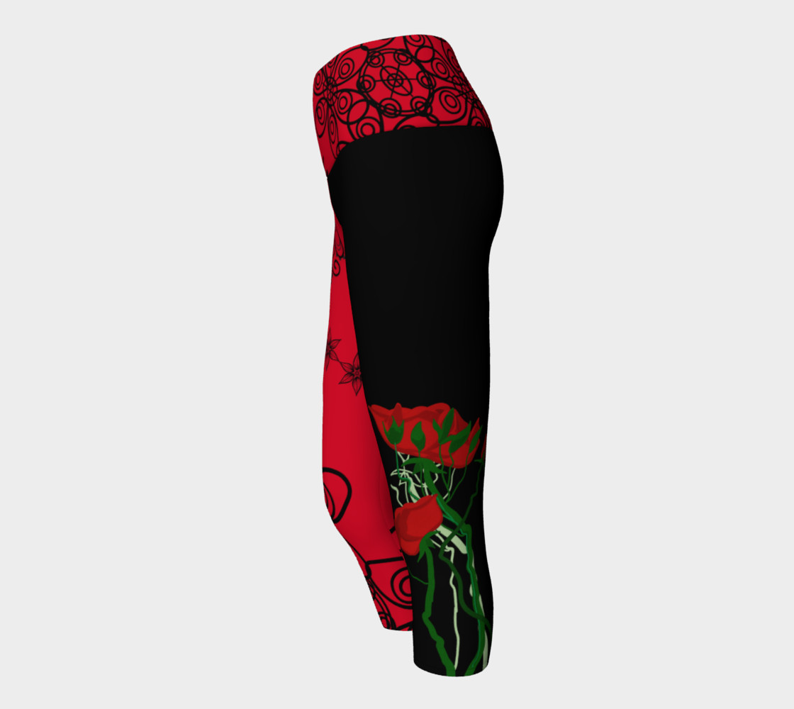 Rose Red Yoga Capris preview #2