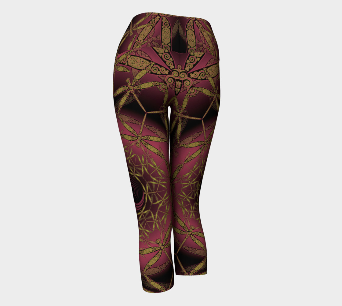 Celtic Dragonfly Infinity Mandala in Gold and Burgundy preview #3