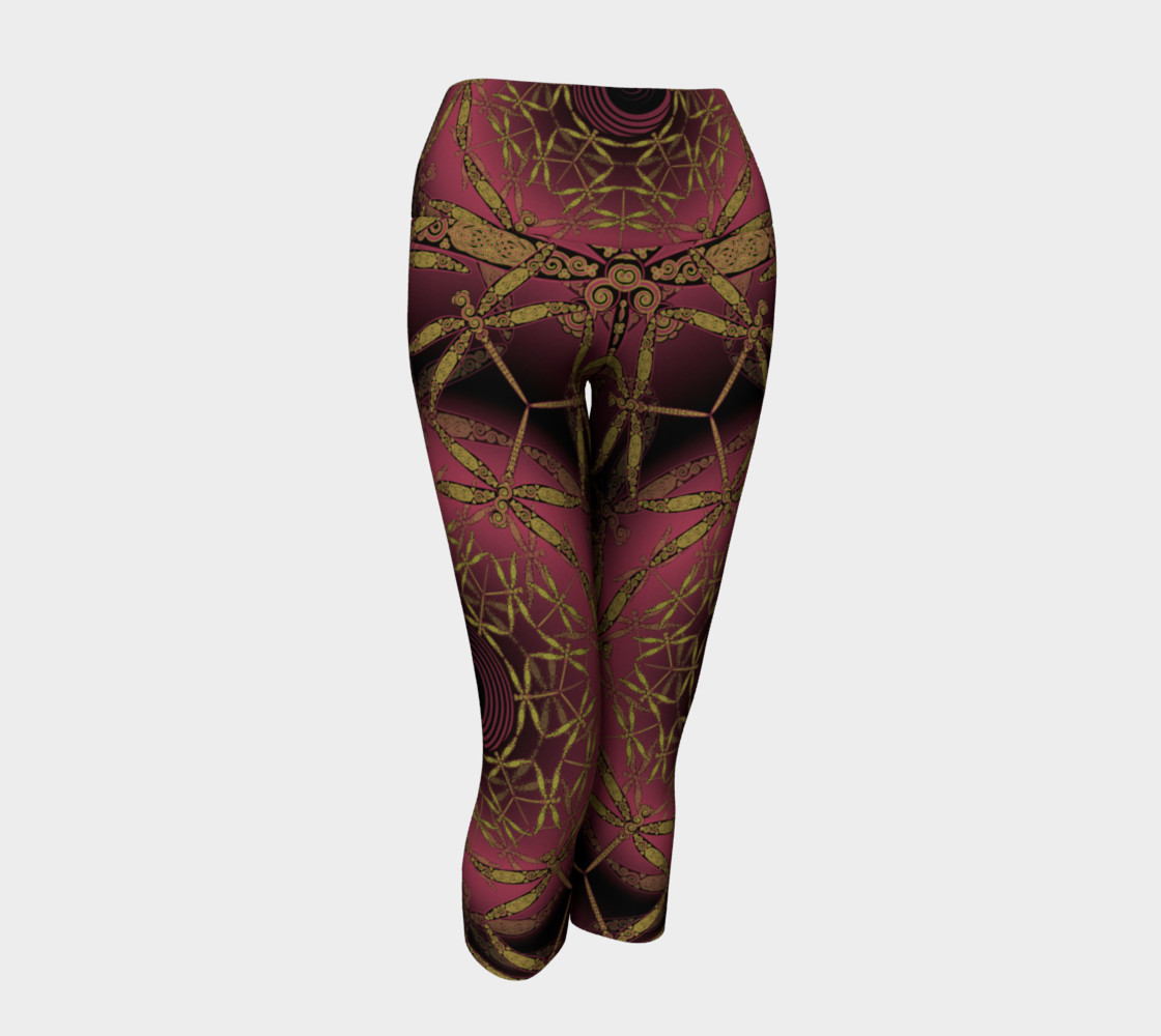 Celtic Dragonfly Infinity Mandala in Gold and Burgundy preview #1