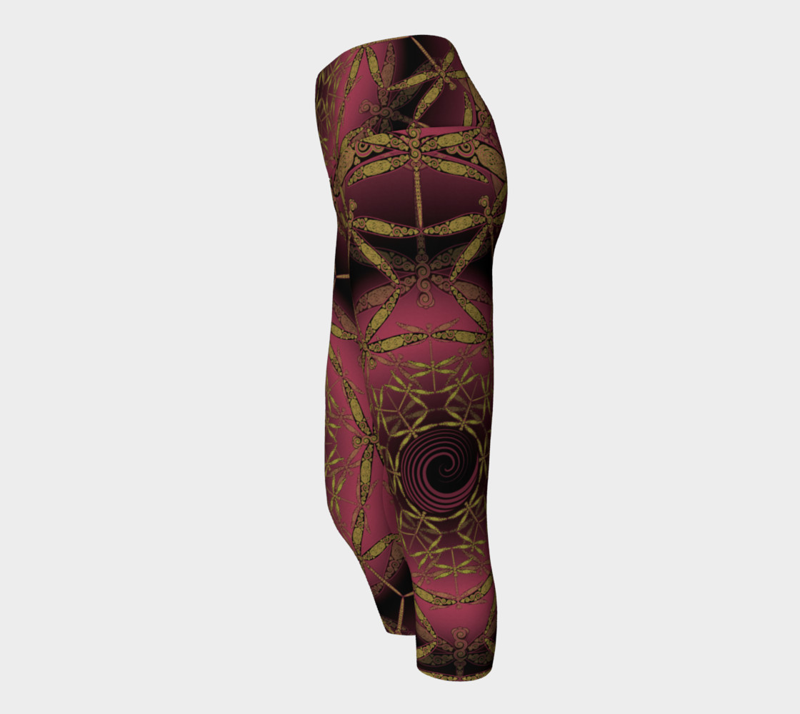 Celtic Dragonfly Infinity Mandala in Gold and Burgundy preview #2