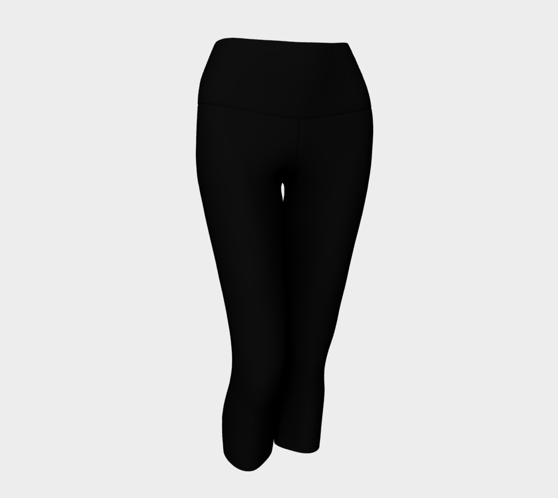Black as Night Sky Yoga Capris preview #1