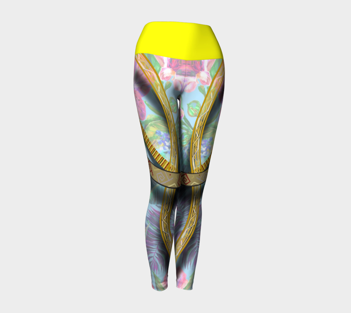 YL101-13 3D Fern Yoga Leggings preview #1