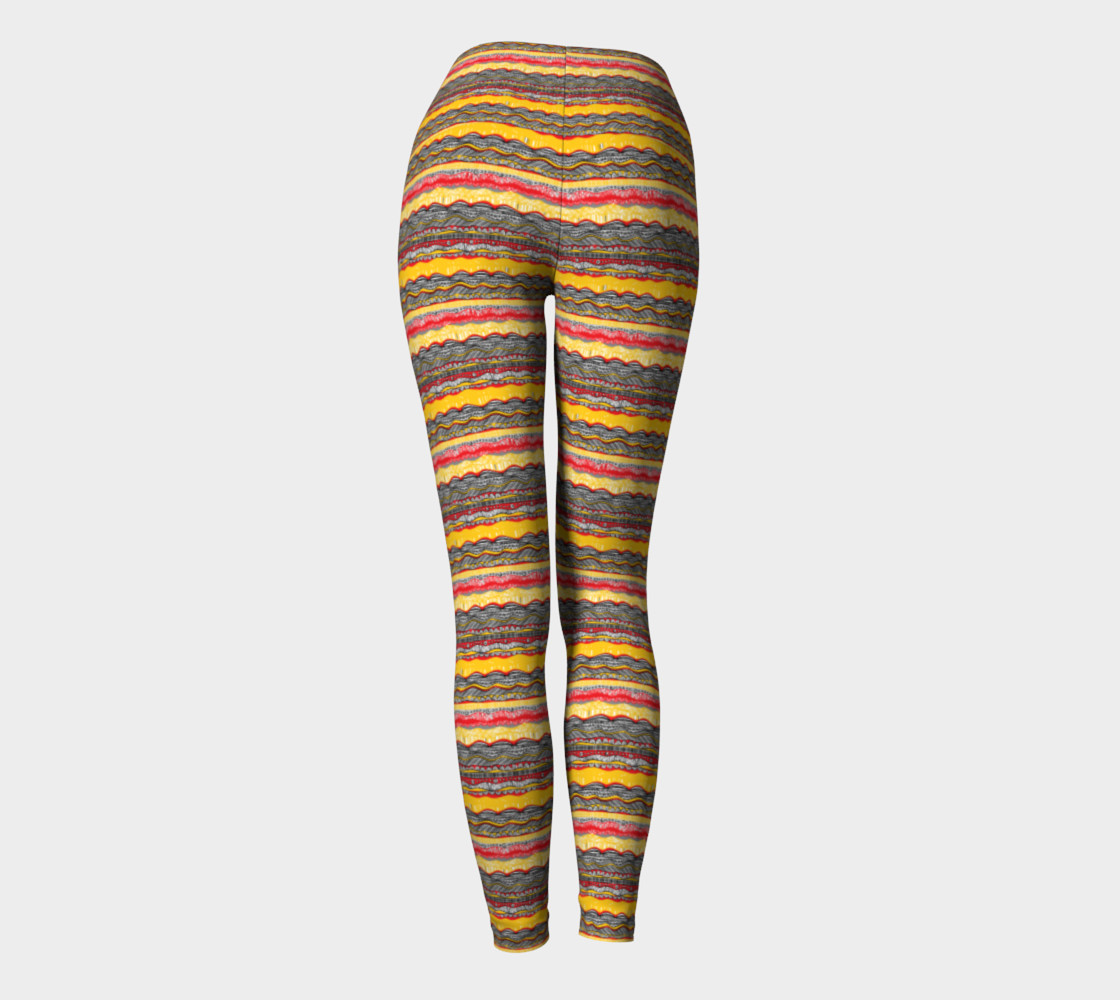 Yellow Boho leggings preview #4
