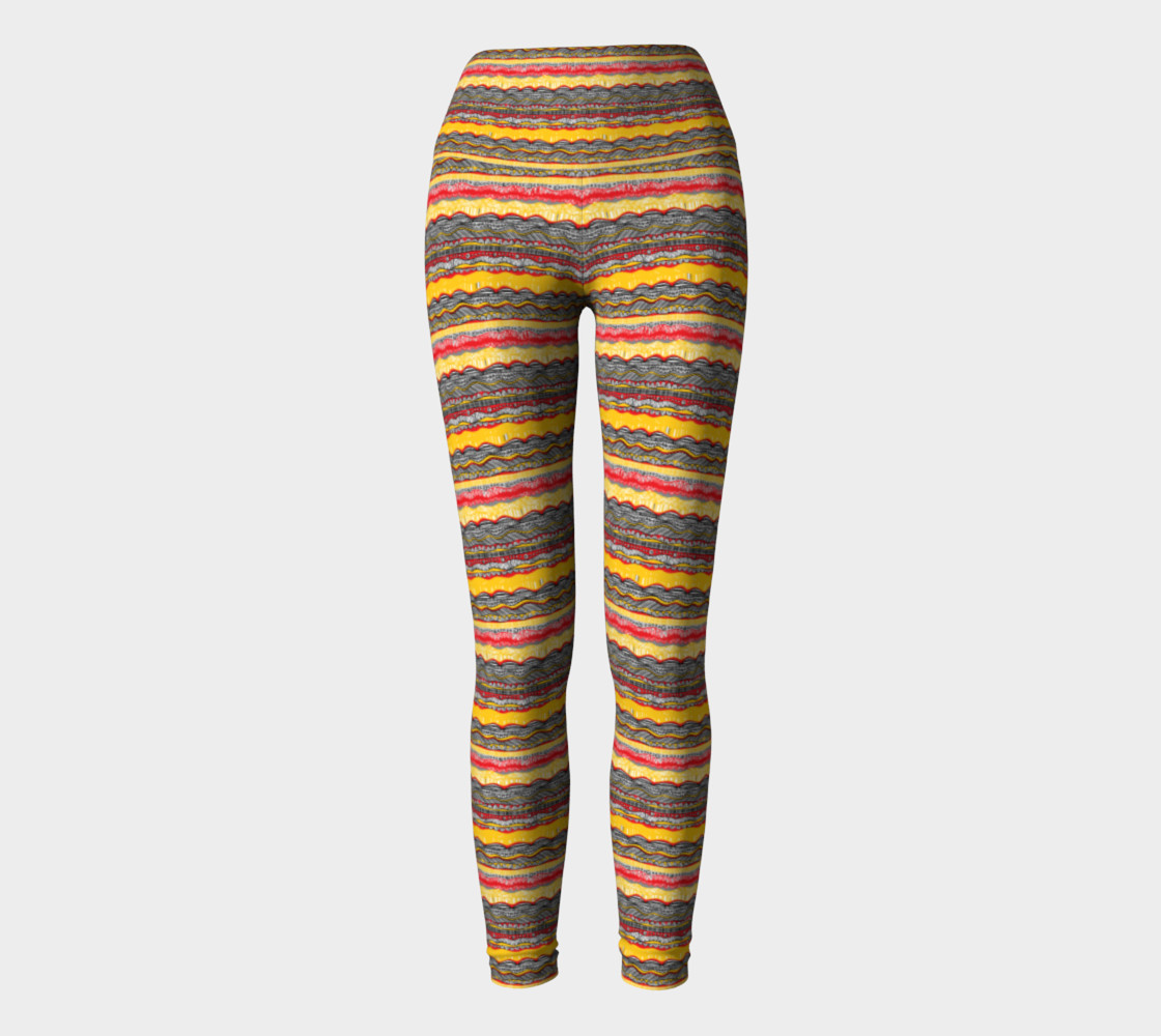 Yellow Boho leggings preview #2