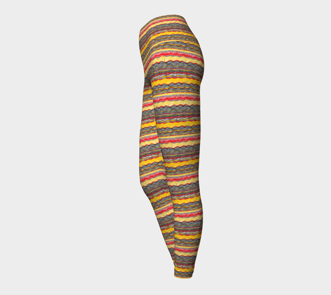 Yellow Boho leggings preview #3