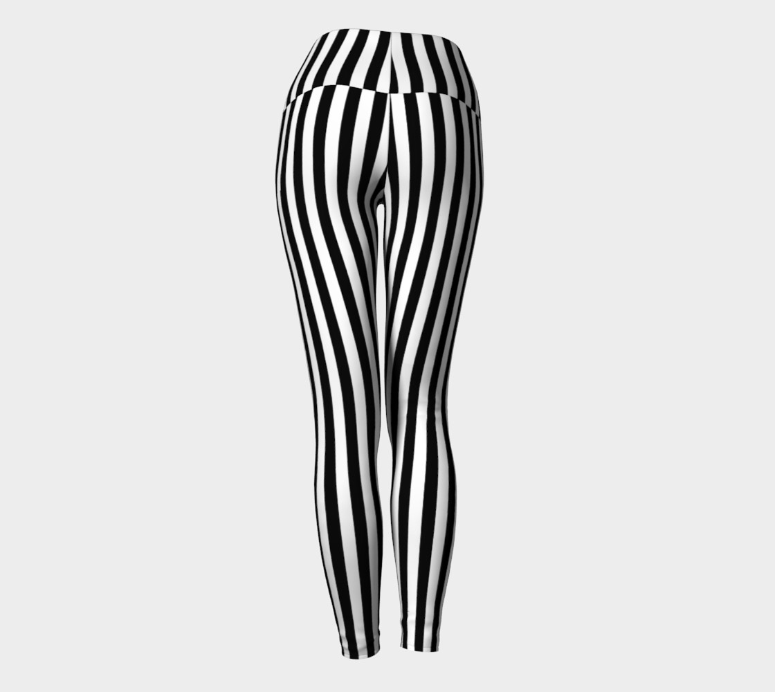 Black and white yoga leggings preview #4