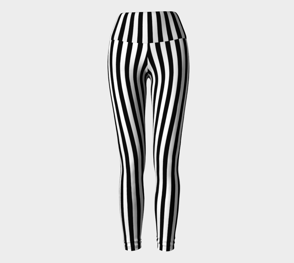 Black and white yoga leggings preview #2