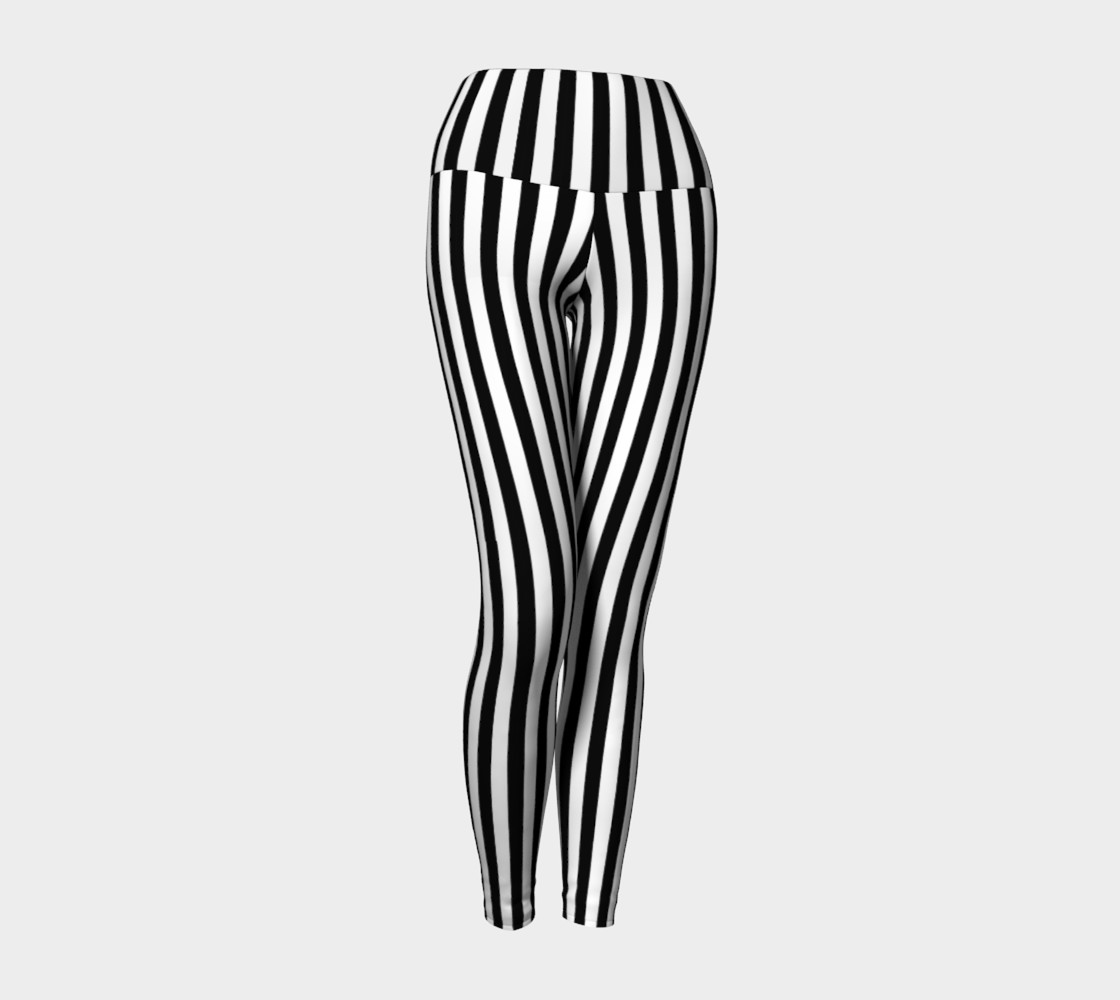 Black and white yoga leggings preview #1