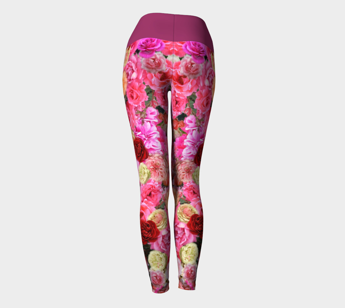Rose Yoga Leggings preview #4