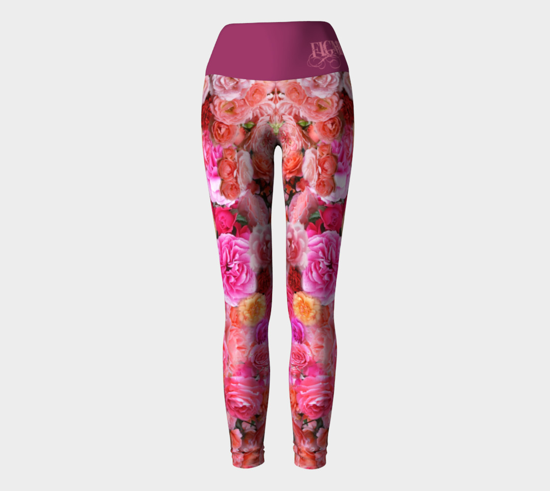 Rose Yoga Leggings preview #2